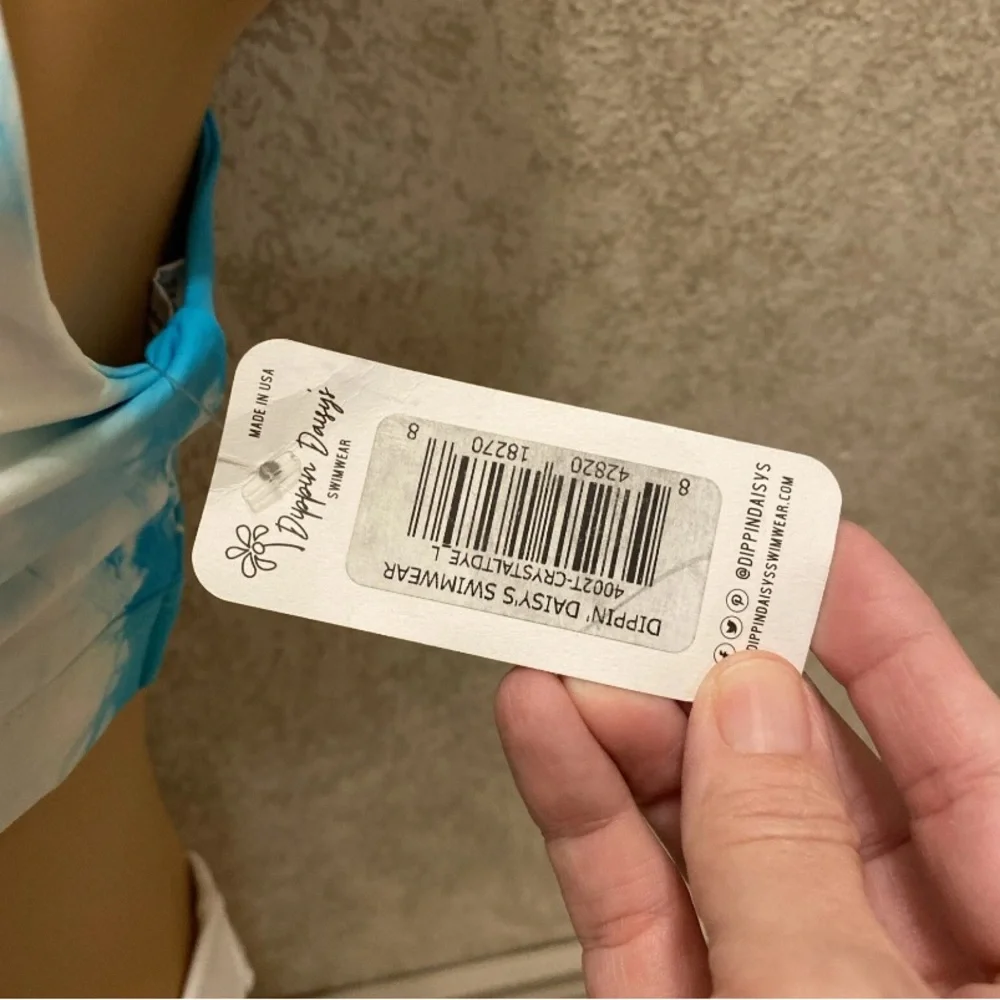 Dippin' Daisy's Crystal Blue and White Tie Dye Bikini